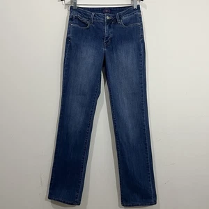 NYDJ Damen Jeans Größe 6 Blau Denim Straight Lift Tuck Stretch Mid Rise - Bild 1 von 18