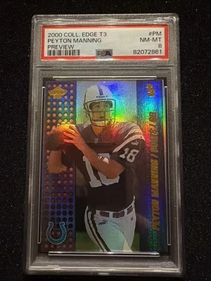 2000 Collector's Edge T3 - Preview Peyton Manning #PM, PSA 8 - Image 1 of 2