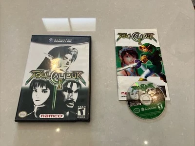 Soul Calibur II 2 Nintendo GameCube Estuche de Juego y Manual Probado Etiqueta Negra Foto 1 de 4