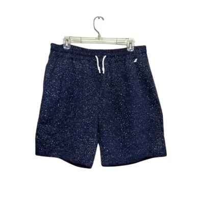 Sovereign Code Sweat Shorts Speckled Style Drawstring Pockets Blue White L NWT - Image 1 of 4