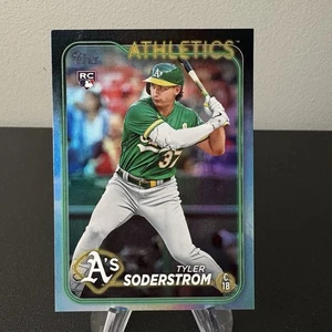 Tyler Soderstrom 2024 Topps Series 1 Rainbow Foil Rookie Parallel RC-Athletics - Picture 1 of 2