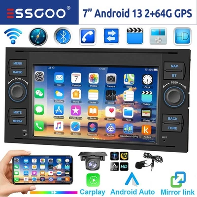 Für Ford Focus Kuga C S Max Transit 2+64GB Android 14 Autoradio Carplay Navi KAM - Bild 1 von 4