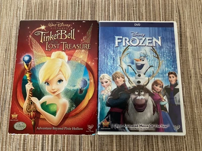 2 DISNEY DVD'S MOVIES TINKER BELL AND THE LOST TREASURE (PIXIE HOLLOW), FROZEN - image 1 of 4