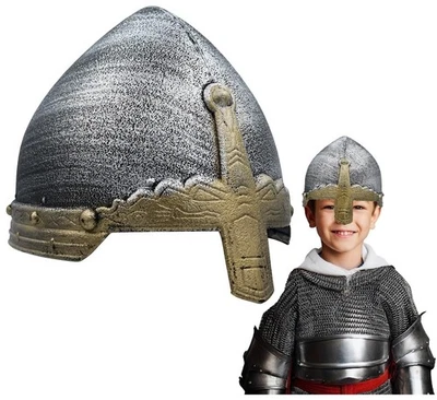 Casco cruzado medieval de plástico para niños casco de caballero templario accesorio utilería Foto 1 de 4