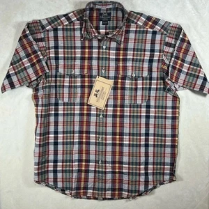 NWT Willis & Geiger Large Plaid Casual Button Indian Madras Patchwork Shirt - Picture 1 of 10