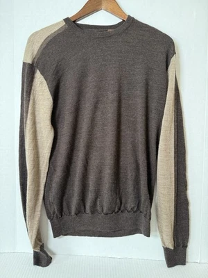 Perry Ellis Men’s Merino Wool Pullover Crew Neck Sweater Brown/Tan XL - Image 1 of 4