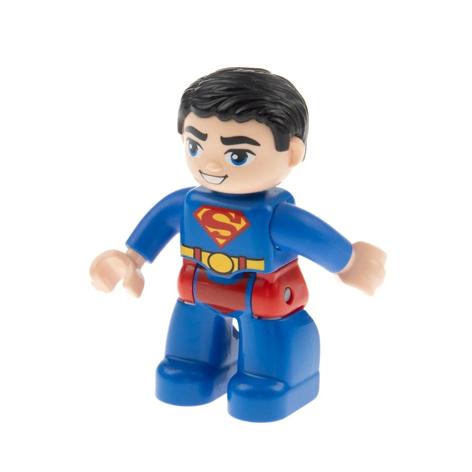 1x LEGO Duplo Figurine Mann Superman Blue Red Symbol Super Hero 47394pb175 - Image 1 of 1