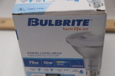 Bulbrite Flood LED Light Bulb 10 Watt Dimmable Long Neck PAR30 3000K Soft White  - Image 1 of 4