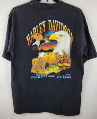 Vtg Harley Davidson American Pride T-shirt Fun Wear Size XL Faded Single Stitch - Image 1 of 3