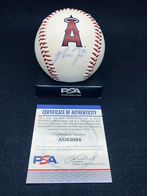 MIKE TROUT Rookie Signature Signed Team Logo Baseball PSA LA Angels Autographed - Image 1 of 3