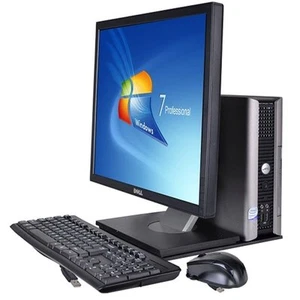 Dell Optiplex 755 Desktop PC Monitor E6550 Core 2 Duo 2.33Ghz 2Gb MEM 160Gb WIFI - Picture 1 of 5
