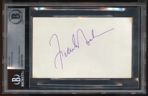 Frankie Avalon signed autograph 3x5 cut Actor & Singer hits "Venus" & "Why" BAS Cover