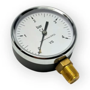 MANOMETRO A MOLLA ARIA ACQUA 4 BAR Ø 100 mm FILETTO 1/2 4 ATE - Imagen 1 de 1