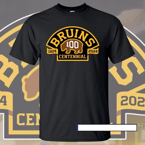 NEW! Boston Bruins hockey Team 100th Season Hockey 2024 T-Shirt Gift For Fan Cover