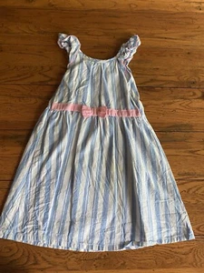 Penelope Mack LTD Girl’s Size 6 Baby Blue & White Striped Dress - Picture 1 of 2