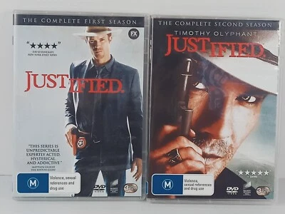 Justified - Complete Season 1 & 2 Region 2-4 DVD Like New 26 EPs Tracked Post - image 1 of 4