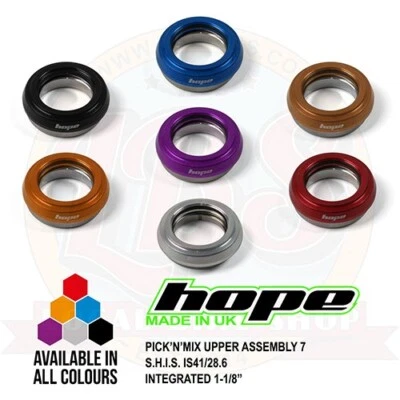 Hope Pick'n'Mix Headset Upper Assembly 7 S.H.I.S. IS41/28.6 Integrated 1-1/8"  - Image 1 of 2