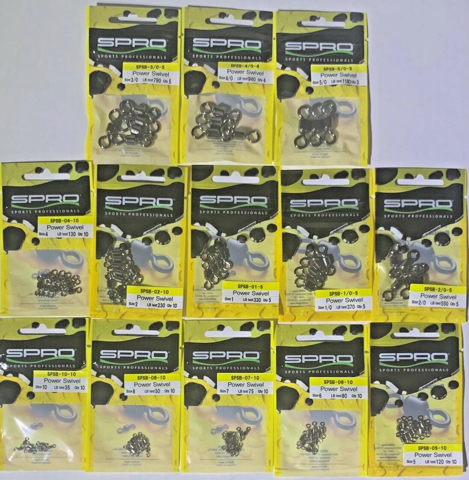 SPRO Power Swivel Black - Barrel Swivel for Saltwater & Freshwater Fishing PICK - Image 1 of 1