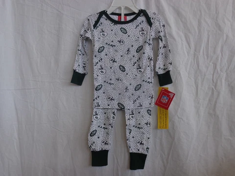 New York Jets 2 Pc Pajama Set - Infant Toddler Child (Ball & Star Design) NWT Cover