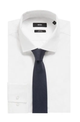 Corbata de seda a cuadros azul de HUGO BOSS nueva sin usar - Imagen 1 de 4