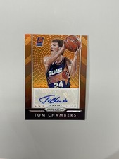 2015-16 Prizm Tom Chambers ORANGE PRIZM Auto /65 Phoenix Suns Free Ship