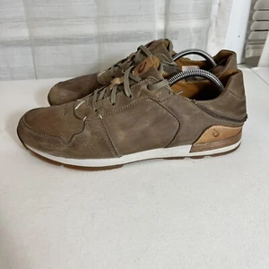 Olukai huaka'i li Mens Size 10 Brown Leather Lace Up Sneakers - Picture 1 of 10
