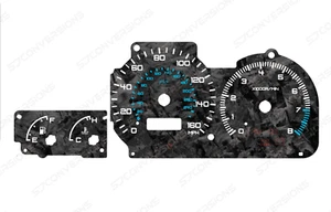 Subaru Impreza GC8 Forged Carbon Dial Cards 8 Colours Gauges - Picture 1 of 8