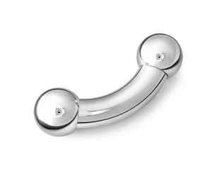 316L Surgical Steel Bent Curved Barbell 00g 00 gauge - Picture 1 of 1