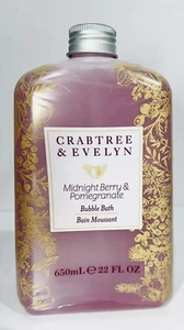 Crabtree & Evelyn MIDNIGHT BERRY & POMEGRANATE BUBBLE BATH 22 FL. OZ NEW - Picture 1 of 1