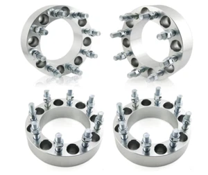 (4) 2" Wheel Spacers 8x6.5 9/16"x18 Fits Ford F-250 F-350 Dodge Ram 2500 3500 - Bild 1 von 4