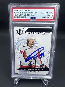 Jonas Siegenthaler Signed 2018-19 SP Rookie Authentics RC Auto PSA/DNA Devils - Picture 1 of 2