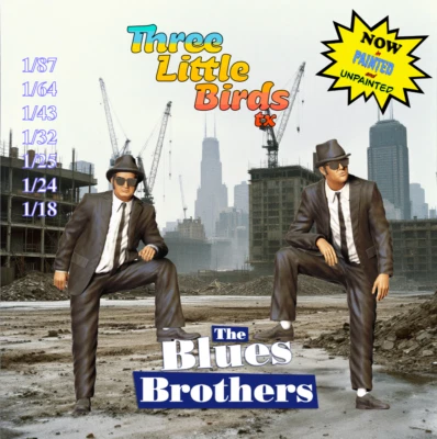 The Blues Brother Dan Akroyd John Belushi 2 Custom 3D Model Set Paint or Unpaint