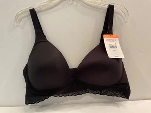 Warners Bra 40B Wireless Black Padded Cups Adjustable Straps Style 05691 - Picture 1 of 4