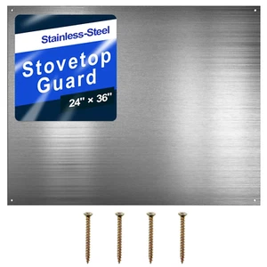 24 by 36 Inch Reversible Stainless Steel Backsplash Metal Backsplash Kitchen - Picture 1 of 12