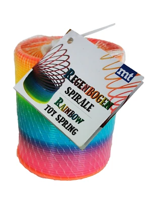 1x Michel Toys Regenbogen Spirale, Treppenläufer, Spielzeug Rainbow Toy Spring - Bild 1 von 2