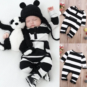 Recién Nacido Bebé Niños Niñas Trajes Manga Larga Mameluco Mono Body Ropa - Imagen 1 de 13