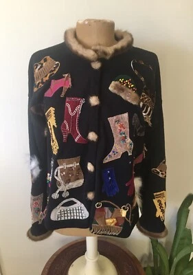 DESIGN OPTIONS  by Philip Jane Gordon Cardigan Hats Shoes Purses Gloves, L - Изображение 1 из 4