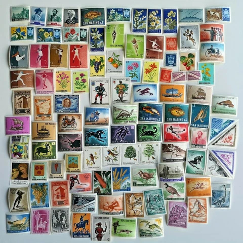 San Marino Stamps Collection - 100 to 1000 Different Stamps Cover