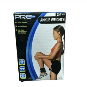 Pro Strength Black Ankle Weights 2 Piece 2 pound set - Picture 1 of 7