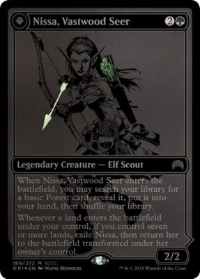 MTG FOIL Nissa, Vastwood Seer  Nissa Sage Animist SDCC 2015  - Promo: General - Image 1 of 2