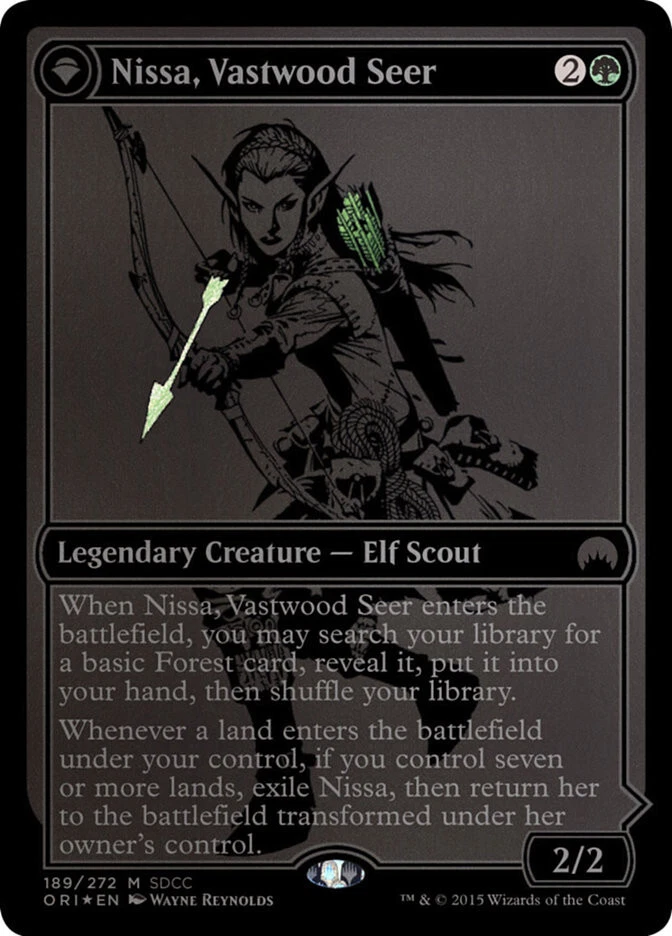 MTG FOIL Nissa, Vastwood Seer  Nissa Sage Animist SDCC 2015  - Promo: General - Image 1 of 2