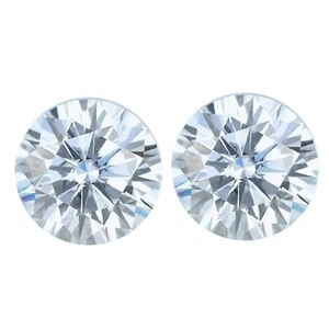0.16Ct Excellent Round Shape 100% Certified Natural White Loose Diamond Pair - Picture 1 of 1