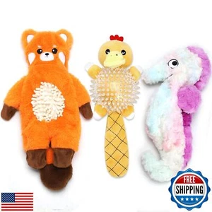 Tierglück Juguetes para Chirridos para Perros, Juego de Juguetes para Masticar Perros de Peluche Sin Relleno para Mediu Pequeño - Imagen 1 de 5