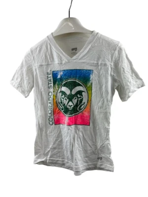 Camiseta Soffe Youth Colorado State Rams cuello en V manga corta, blanca, grande 12/14 Foto 1 de 4