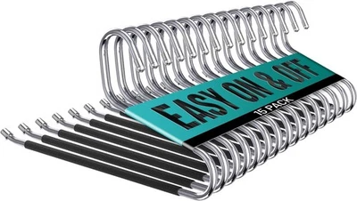 Pants Hangers | Open-Ended Metal Pants Hangers, 15 Black Pant Hangers Non-Slip - Image 1 of 4