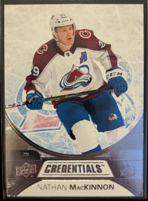 2021-22 Upper Deck Credentials #4 Nathan MacKinnon b - Image 1 of 2