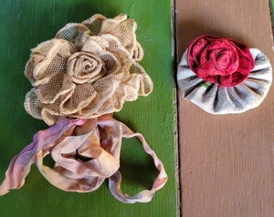 MEMORIES OF VIVID SUNSETS 2 Bandarbeit Blumen Antik & Vintage Borte - Bild 1 von 6