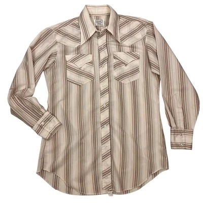 Vtg 60s 70s H Bar C Shirt Mens L Ranchwear Button Up Western Rodeo Retro Work - Image 1 of 4