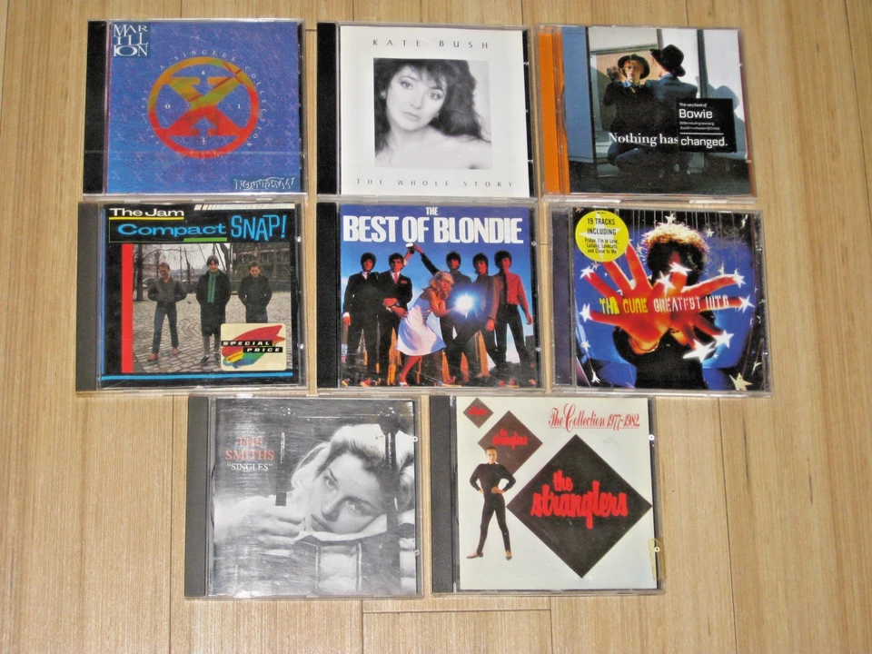 1970s 1980s Rock Pop Hits 8 CD Album Collection Lot The Cure Smiths Jam Bowie - Image 1 of 1
