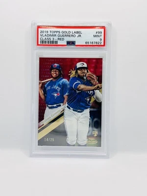 2019 Topps Gold Label Class 3 Red Vladimir Guerrero Jr. PSA 9 #/25 RC Rookie #99 - Image 1 of 2